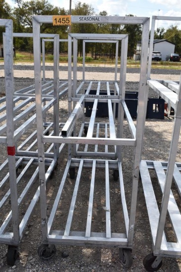 2 - ALUMINUM ROLLING RACKS