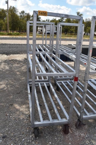 2 - ALUMINUM ROLLING RACKS