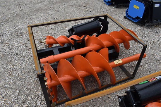 SKID STEER POSTHOLE DIGGER W/ 6", 12" AND 18" AUGER