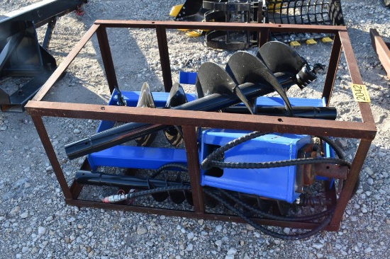SKID STEER POSTHOLE DIGGER W/ 12" AND 18" AUGER