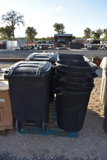 9 - Black Trash Cans