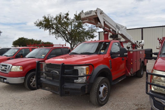 2017 FORD F550 4X4 PICKUP W/ VERSALIFT BUCKET (CURRENT ANSI INSPECTION) (VI