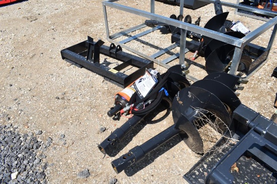 Skid Steer Posthole Digger W/ 12" And 18" Auger