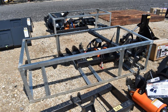 Skid Steer Posthole Digger W/ 12" And 18" Auger