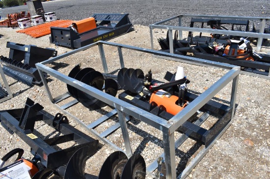 SKID STEER POSTHOLE DIGGER W/ 12" AND 18" AUGER
