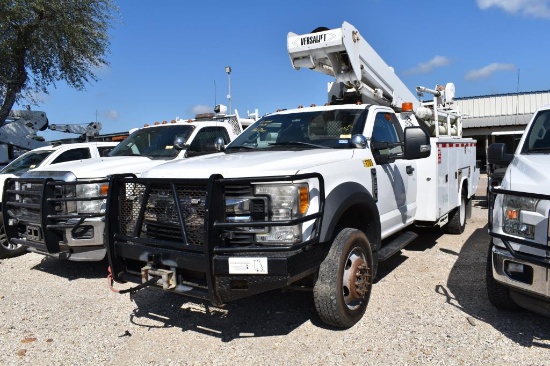 2017 FORD F550 PICKUP 4X4 W/ VERSALIFT BUCKET (BAD TRANSMISSION) (VIN # 1FD