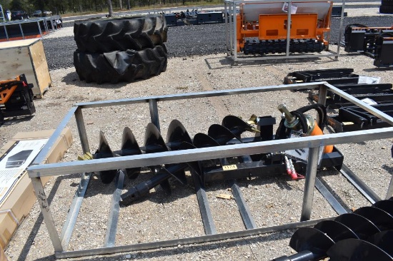 SKID STEER POSTHOLE DIGGER W/ 12" AND 18" AUGER