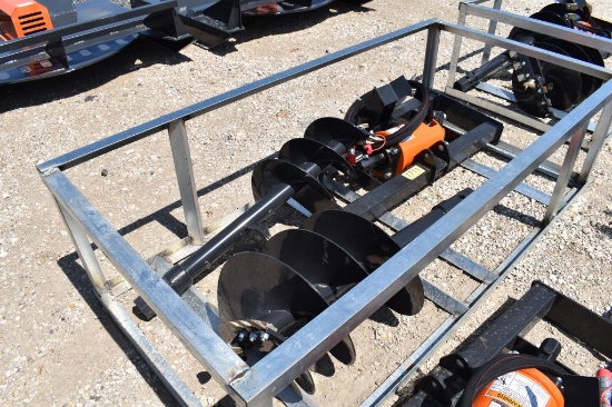 SKID STEER POSTHOLE DIGGER W/ 12" AND 18" AUGER