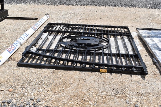 2 - 7' COW WROUGHT IRON GATES