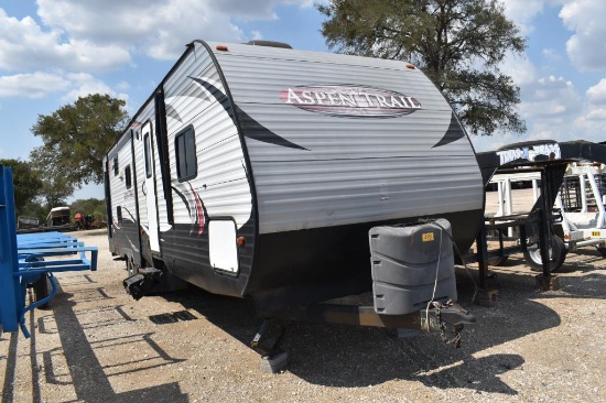 2014 ASPEN 3117 RL DS TRAVEL TRAILER W/ 2 SLIDES (NO KEYS) (VIN # 4YDT3112