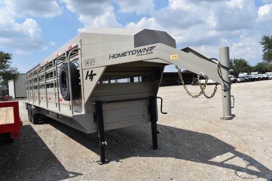 2026 5'8" X 30' GOOSENECK CATTLE TRAILER W/ RUBBER FLOOR (VIN # 3EWGA3027TR