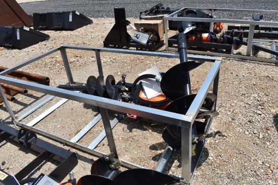 SKID STEER POSTHOLE DIGGER W/ 12" AND 18" AUGER