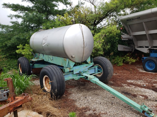 1000 Gal Stainless Tank on Running Gear