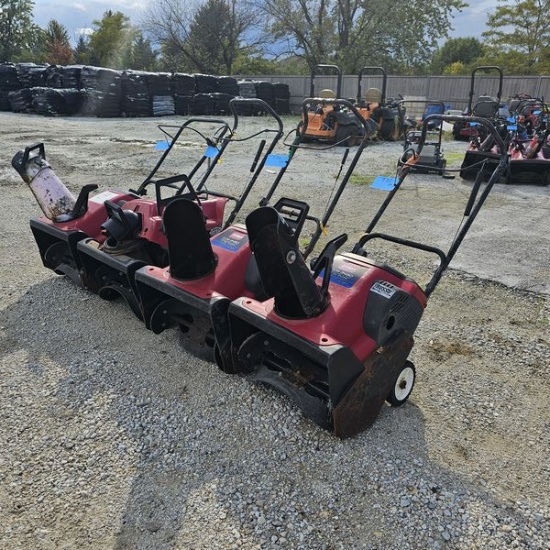 Toro 21" Lot of 4 Single Stage Snow Blowers