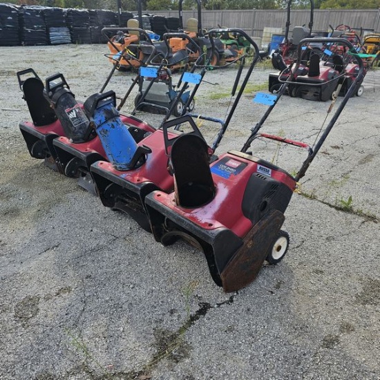 Toro 21" Lot of 4 Single Stage Snow Blowers