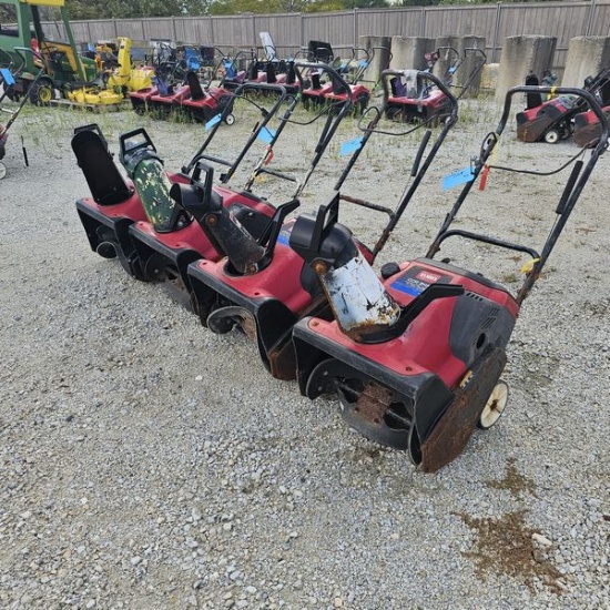 Toro 21" Lot of 4 Single Stage Snow Blowers