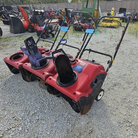 Toro 21" Lot of 3 Single Stage Snow Blowers