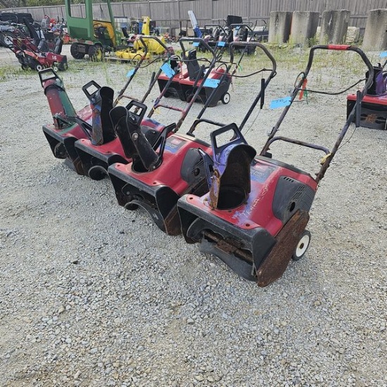 Toro 21" Lot of 4 Single Stage Snow Blowers