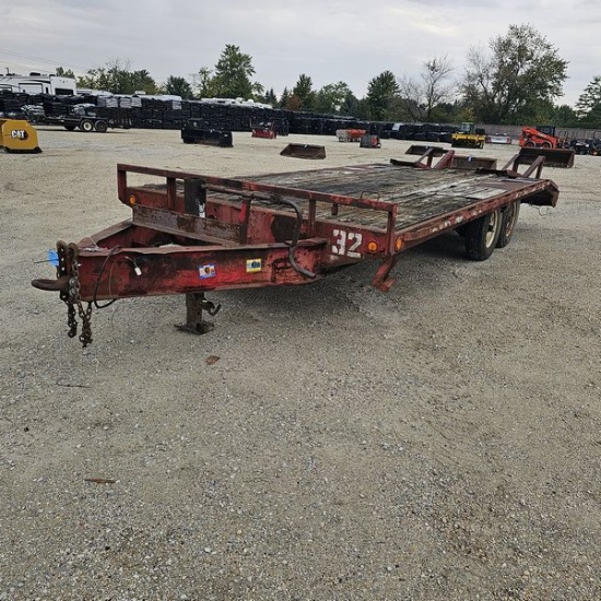 2008 Red 8'X16'+4' Overdeck Equipment Trailer