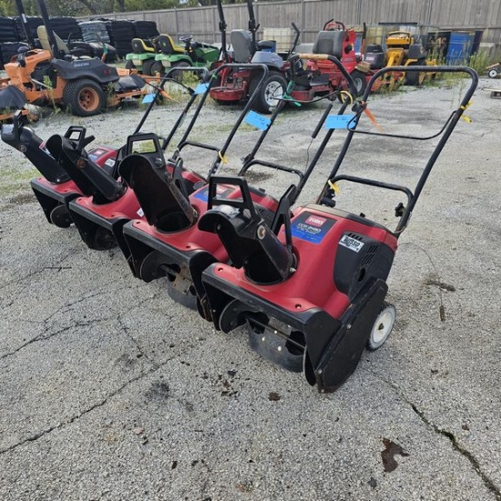 Toro 21" Lot of 4 Single Stage Snow Blowers