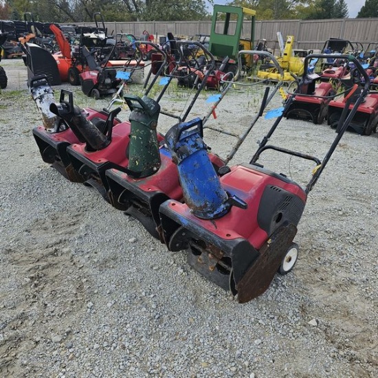 Toro 21" Lot of 4 Single Stage Snow Blowers