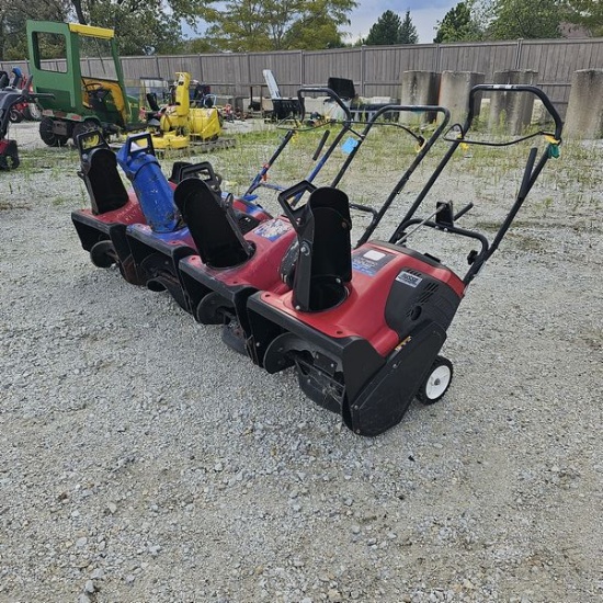 Toro 21" Lot of 4 Single Stage Snow Blowers