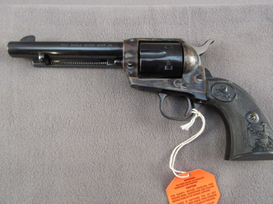 handgun: COLT SAA P1850 45CAL REVOLVER, S#S54677A