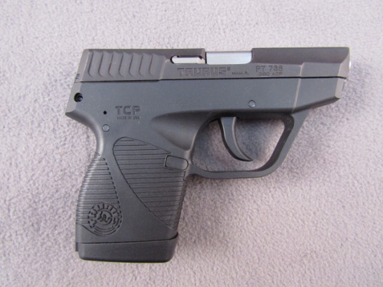 handgun: TAURUS MODEL PT738, 380CAL SEMI AUTO PISTOL, S#01911D