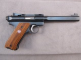 handgun: RUGER MARK II, 22CAL SEMI AUTO PISTOL, S#218-62702