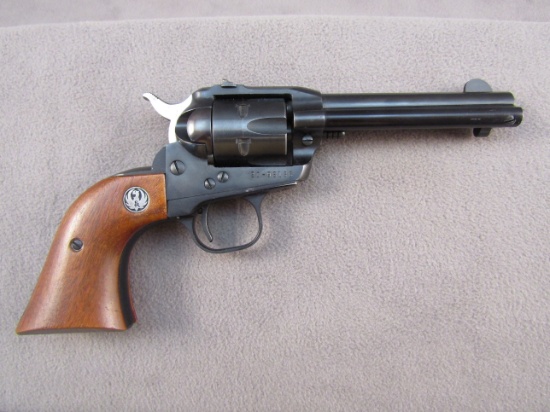 handgun: RUGER MODEL SINGLE SIX, 22CAL REVOLVER, S#20-98196