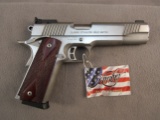 handgun: KIMBER MODEL CLASSIC STAINLESS GOLD MATCH, 45CAL SEMI AUTO PISTOL, S#K062084