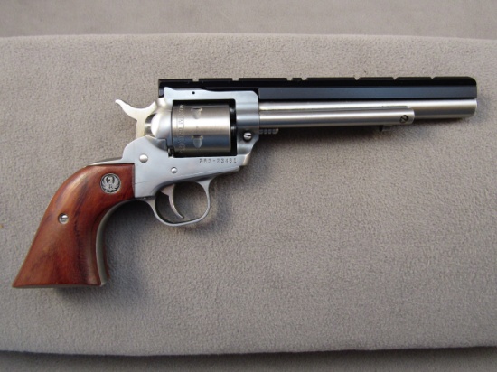 handgun: RUGER New Model Single Six, .22cal Revolver, S#263-23481