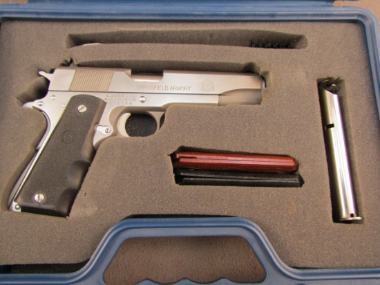 handgun: SPRINGFIELD ARMORY Model 1911-A1, Semi-Auto Pistol, .45 cal, 6 shot, 5" barrel, S#N515160
