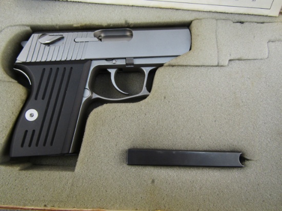 handgun: DETONICS Model Pocket, Semi-Auto Pistol, 9mm, 7 shot, 3.5" barrel, S#P3036