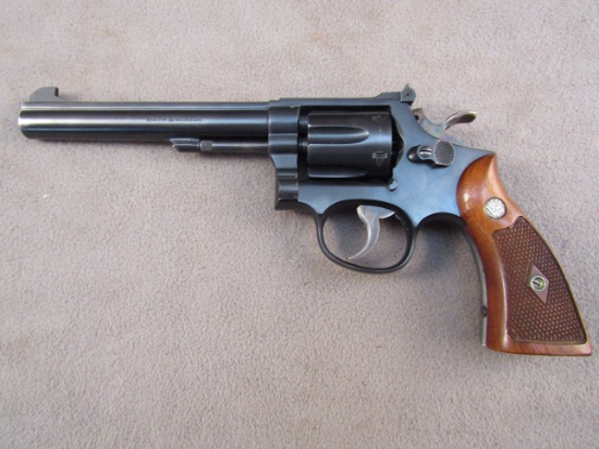 handgun: S&W Model K38, Revolver, .38 spc, 6 shot, 6" barrel, S#K222841