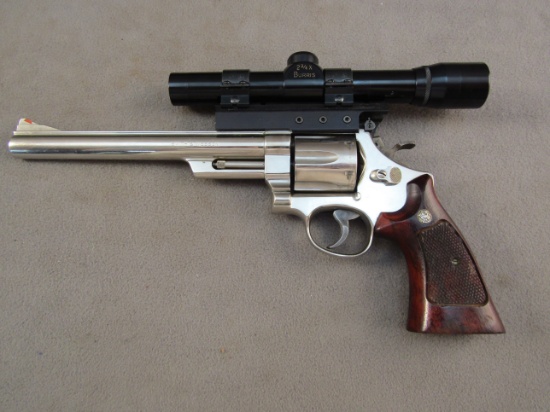 handgun: S&W Model 29-3, Revolver, 44 cal, 6 shot, 8" barrel, S#AJL6583