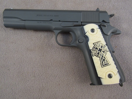 handgun: SDS 1911A1 US Army, Semi-Auto Pistol, 45 cal, 8 shot, 4.5" barrel, S#T0620-20K00734