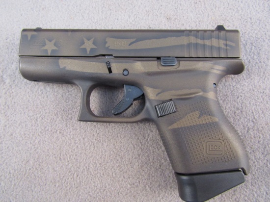 handgun: GLOCK Model 43, Semi-Auto Pistol, 9mm, 6 shot, 3" barrel, S#AFLS816
