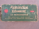ammo: REMINGTON Kleanbore 33 Winchester Vintage Ammo