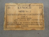 ammo: KYNOCH 475 No.2 Vintage Ammo