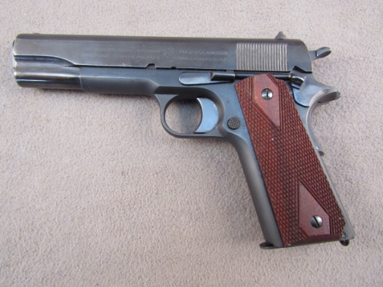 handgun: COLT Model 1911 US Army, Semi-Suto Pistol, .45, 6 shot, 5" barrel, S#314760