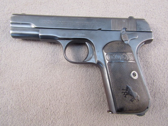 handgun: COLT Model Colt Automatic, Semi-Auto Pistol, .380, 6 shot, 3.75" barrel, S#51565