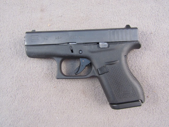 handgun: GLOCK Model 42, Semi-Auto Pistol, .380, 6 shot, 3" barrel, S#AEWB868