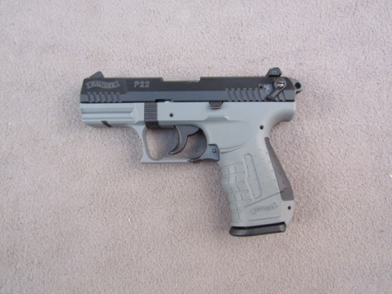 handgun: WALTHER Model P-22, Semi-Auto Pistol, .22, 10 shot, 3.5" barrel, S#L062075