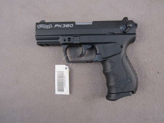 handgun: WALTHER Model PK380, Semi-Auto Pistol, .380, 8 shot, 3.6" barrel, S#WB063573
