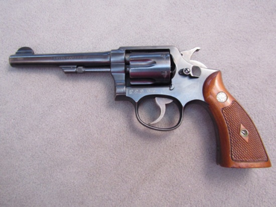 handgun:S&W Model Hand Ejector Pre-Model 10, Revolver, .38spl, 6 shot, 5" barrel, S#822785