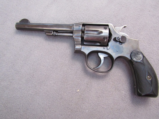 handgun: S&W Model 32-20 1902 1st Change, Revolver, .32-30, 6 shot, 5" barrel, S#16527