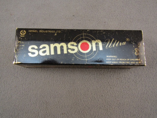 ammo: SAMSON Ultra IMI .50ae, 300 GR Jacketed Soft Point, 20 centerfire cartridges, 5 boxes