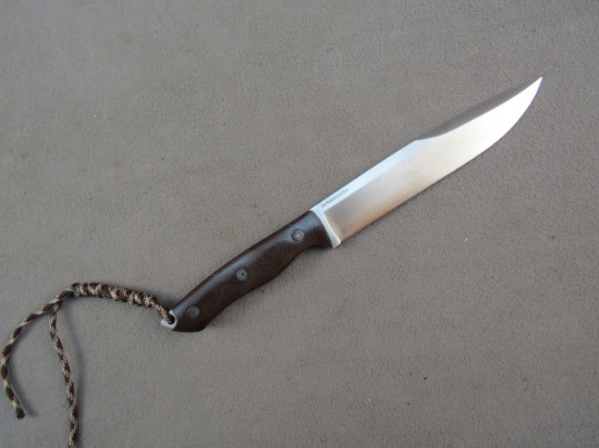 knife: BARK RIVER KNIVES, 154cm steel 7" blade STS7, 1st production run, leather sheath