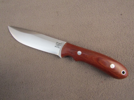 knife: HYKEN KNIVES Lt Hunter, Micarta handle, made in Escanaba, MI